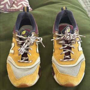 New Balance 997H Mustard and Beige Athletic Shoes